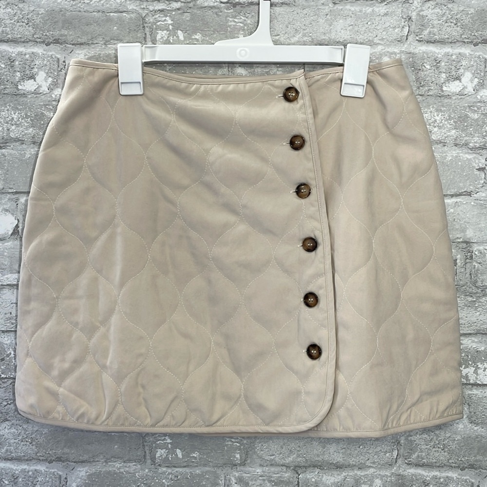 HYFVE Quilted Button Down Mini Skirt
